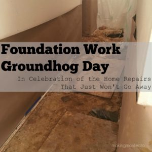More Foundation Work…Is it Groundhog Day?