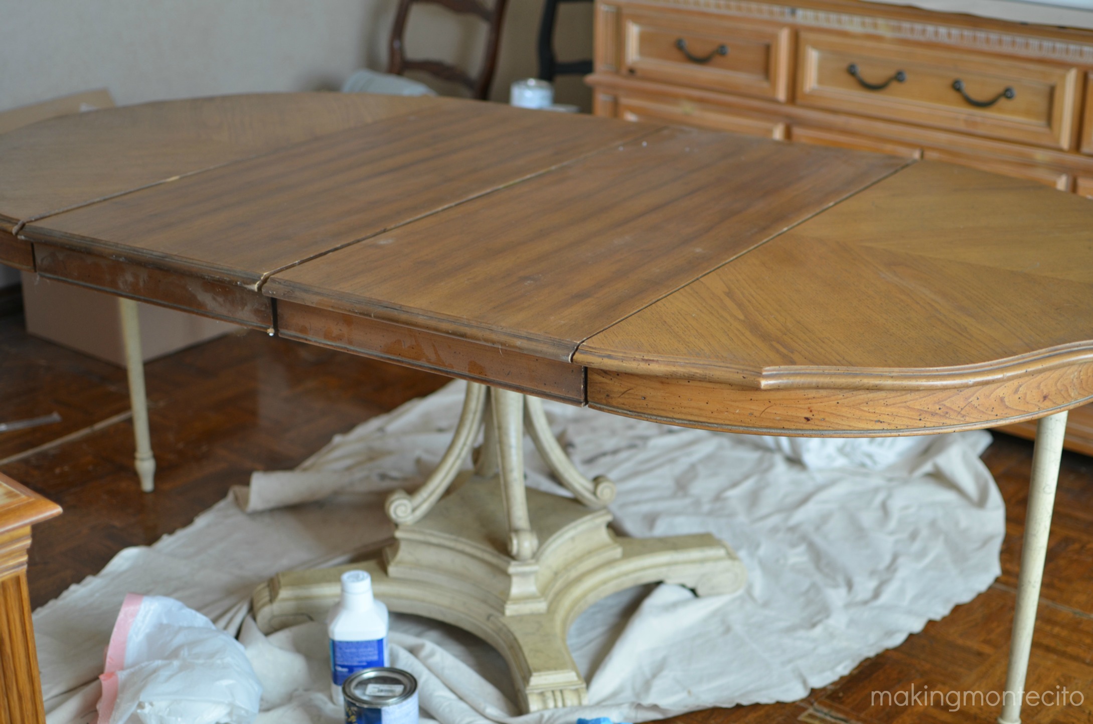 Vintage dining table updated - making montecito 2