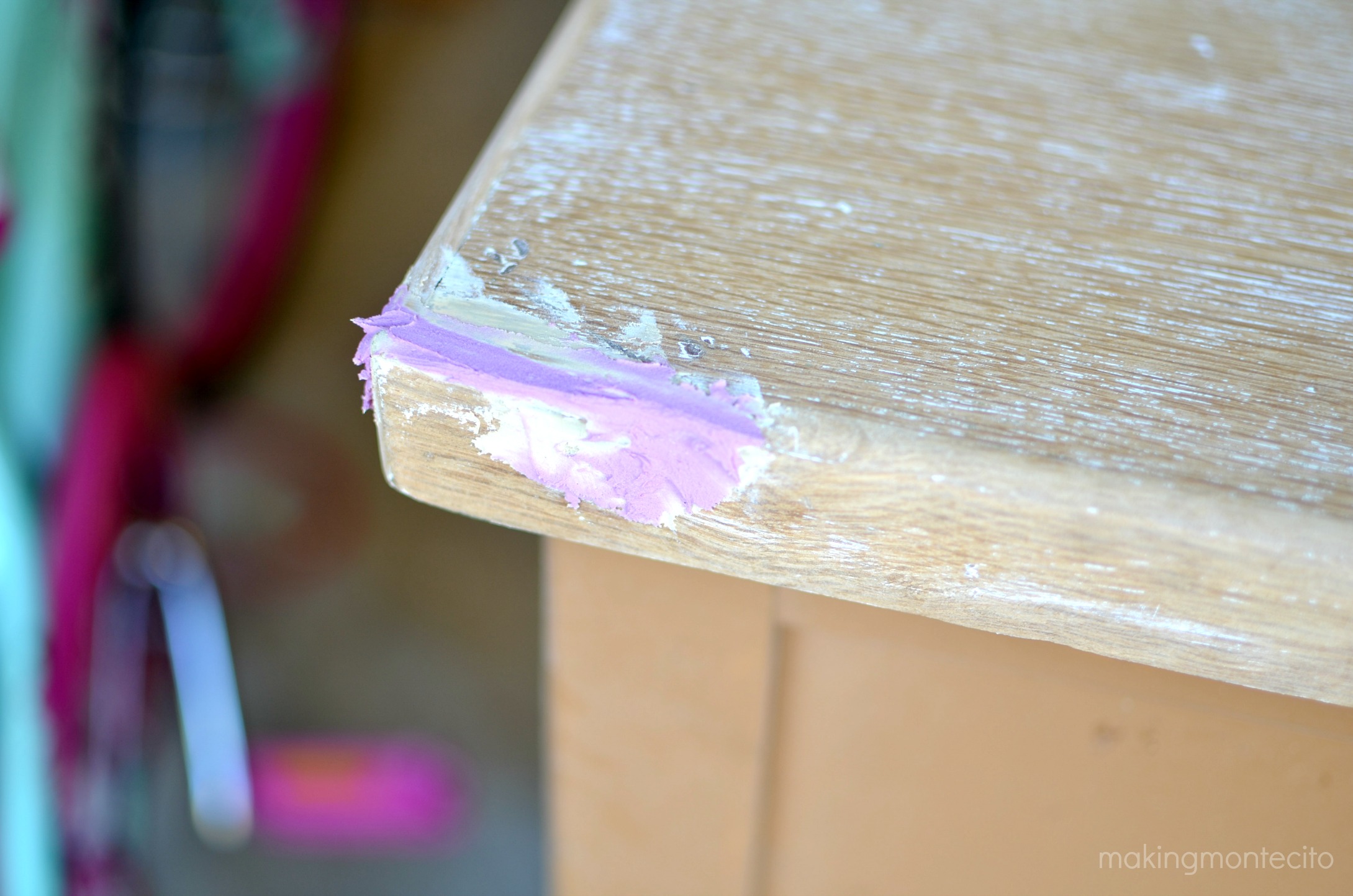 making montecito - old teachers desk makeover 9